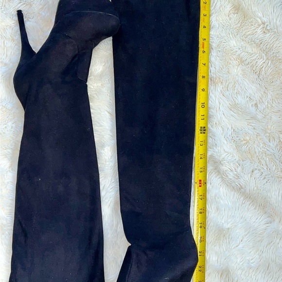 37 US7 No Name SkyHigh Platform Black Suede Over The Knee Platform Boots - Picture 8 of 10